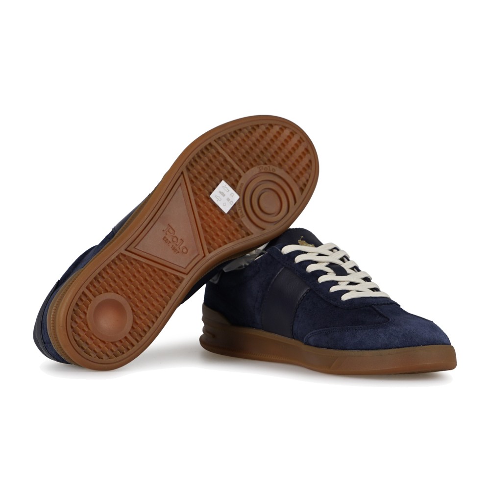 Polo Ralph Lauren - Sneakesr Heritage Aera blu in nylon camoscio per uomo |