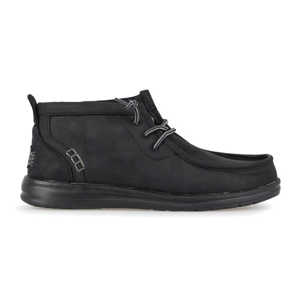 Hey Dude - Stivaletto Wally Mid GripR Leather nero in pelle per uomo |