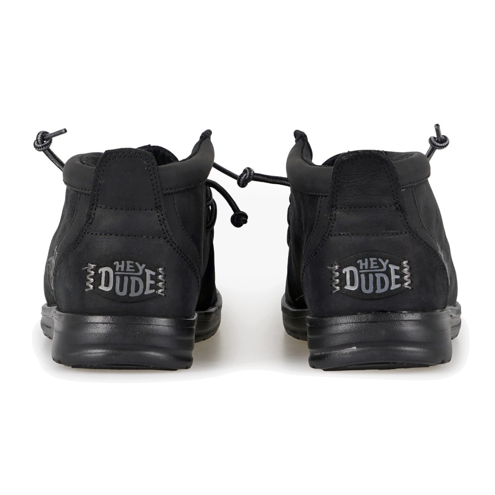 Hey Dude - Stivaletto Wally Mid GripR Leather nero in pelle per uomo |