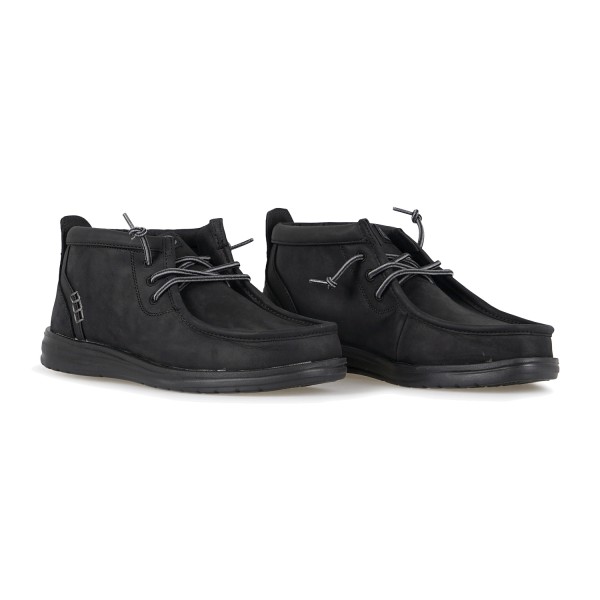 Hey Dude - Stivaletto Wally Mid GripR Leather nero in pelle per uomo |