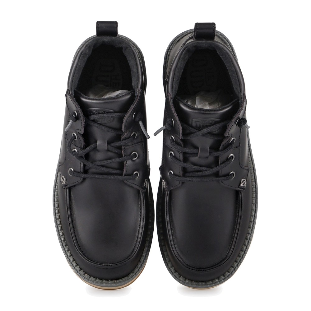 Hey Dude - Stivaletto Flint Boot nero in pelle per uomo | 45878/0c4 flint boot