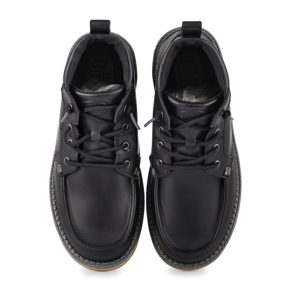 Hey Dude - Stivaletto Flint Boot nero in pelle per uomo | 45878/0c4 flint boot
