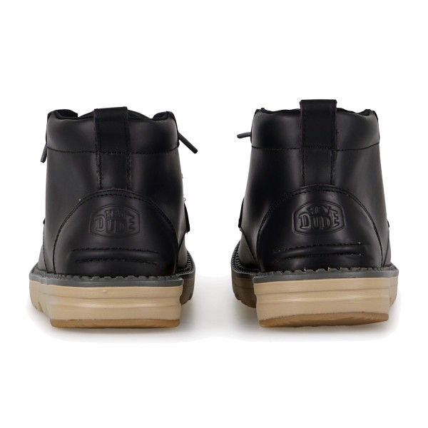 Hey Dude - Stivaletto Flint Boot nero in pelle per uomo | 45878/0c4 flint boot
