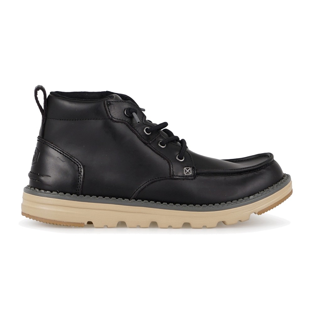 Hey Dude - Stivaletto Flint Boot nero in pelle per uomo | 45878/0c4 flint boot
