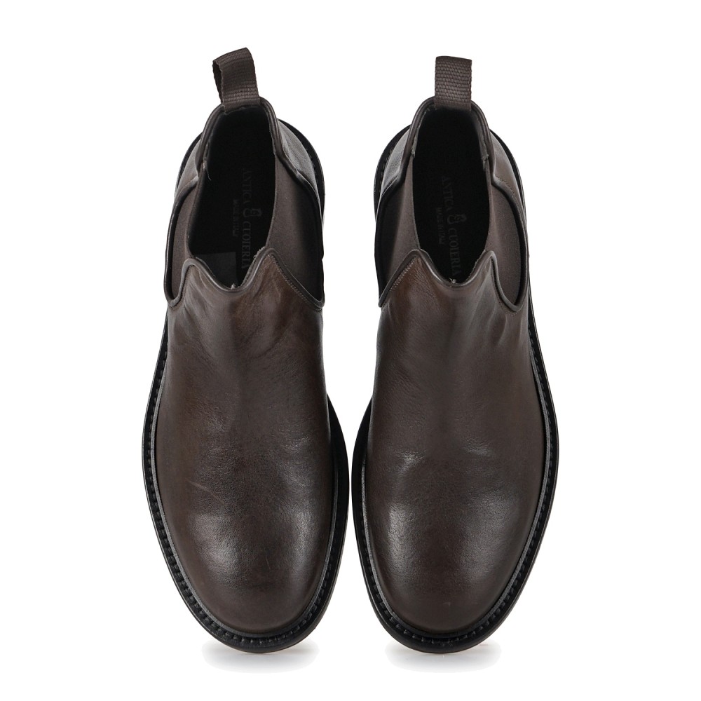 Antica Cuoieria - Stivaletto Wax marrone in pelle per uomo | 23053-w-vr6 wax