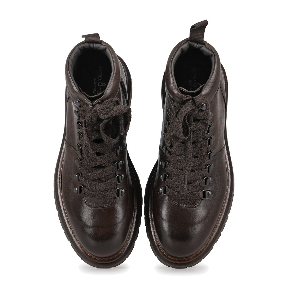 Antica Cuoieria - Stivaletto WAX marrone in pelle per uomo | 23157-w-vu1 wax