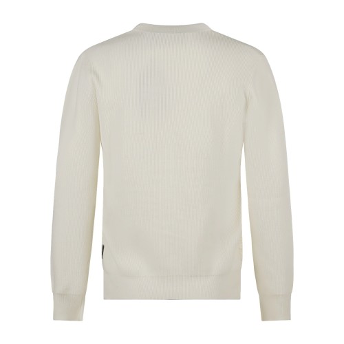Richmond X - Maglione bianco manica lunga con patch logo sul fronte per uomo | 2