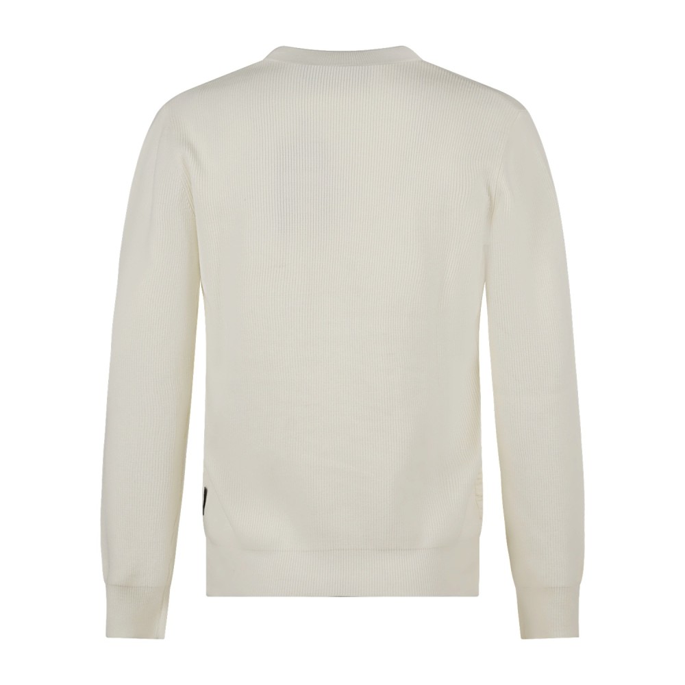Richmond X - Maglione bianco manica lunga con patch logo sul fronte per uomo |