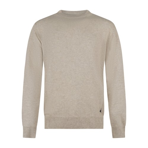 Roy Roger's - Maglione girocollo beige in lana e cashmere per uomo |
