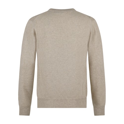 Roy Roger's - Maglione girocollo beige in lana e cashmere per uomo | 2