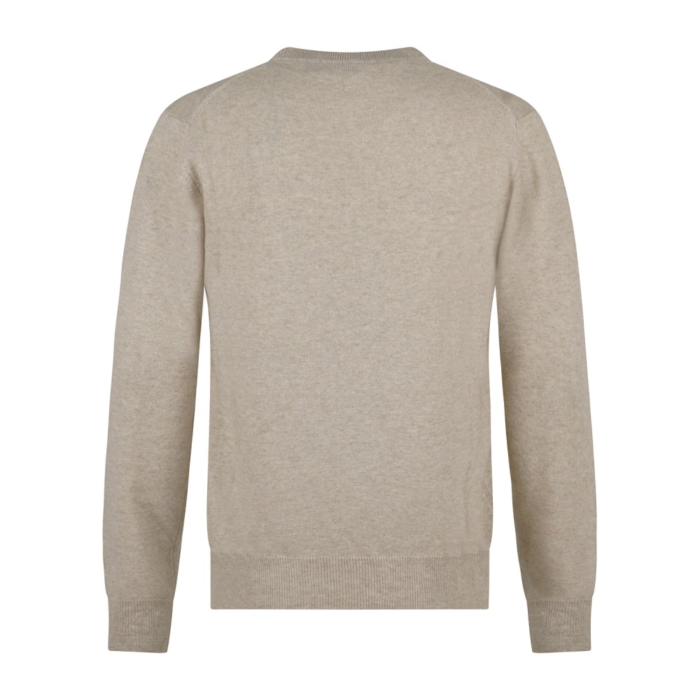 Roy Roger's - Maglione girocollo beige in lana e cashmere per uomo |