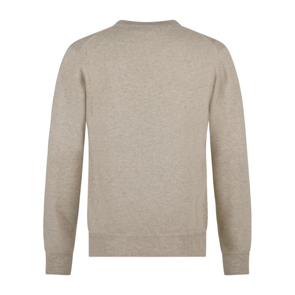 Roy Roger's - Maglione girocollo beige in lana e cashmere per uomo |