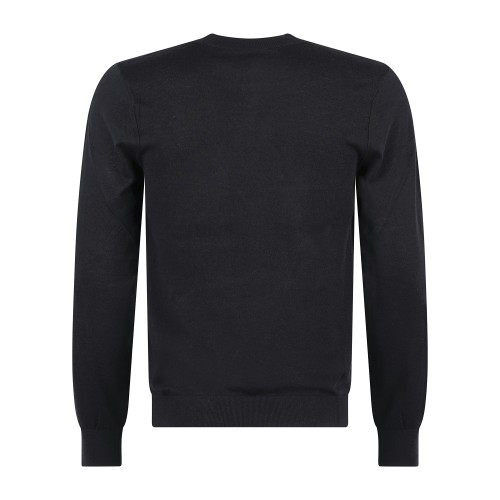 Armani Exchange - Maglione girocollo blu in misto lana regular fit per uomo | 2