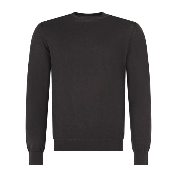 Armani Exchange - Maglione girocollo grigio in misto lana regular fit per uomo