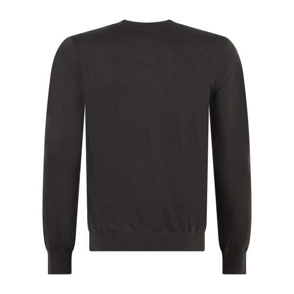 Armani Exchange - Maglione girocollo grigio in misto lana regular fit per uomo