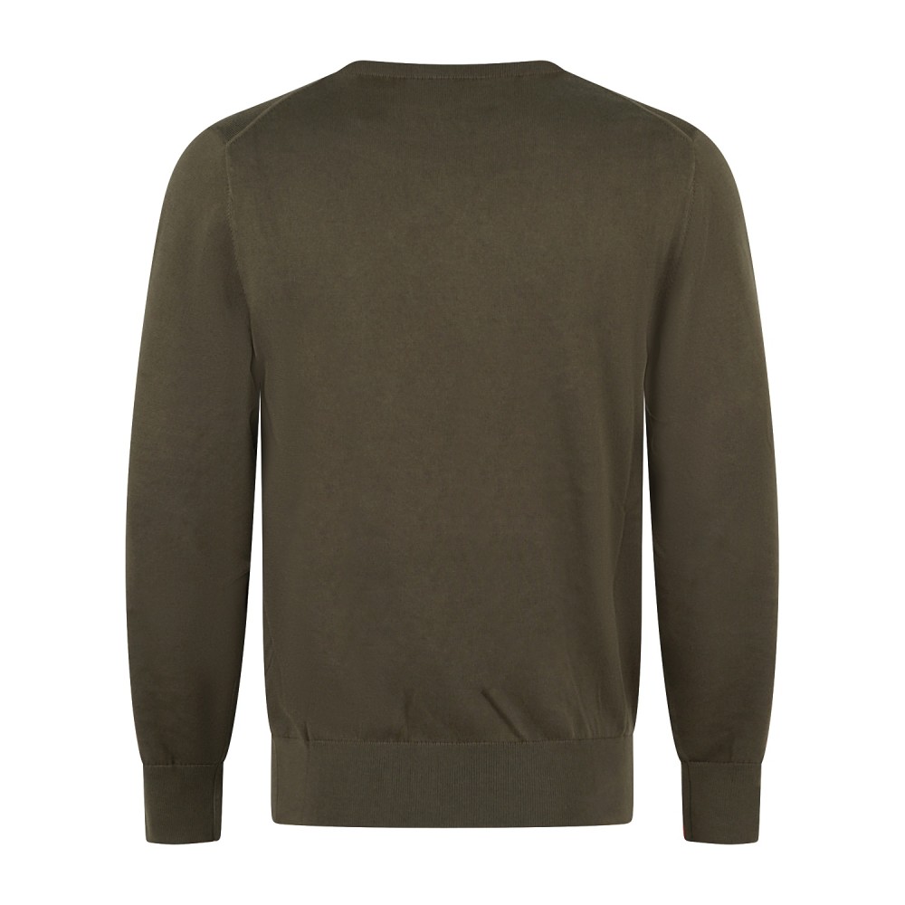 Roy Roger's - Maglione girocollo verde in cotone per uomo | rru502cv38xxxx