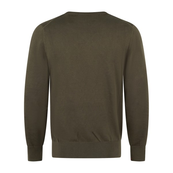 Roy Roger's - Maglione girocollo verde in cotone per uomo | rru502cv38xxxx