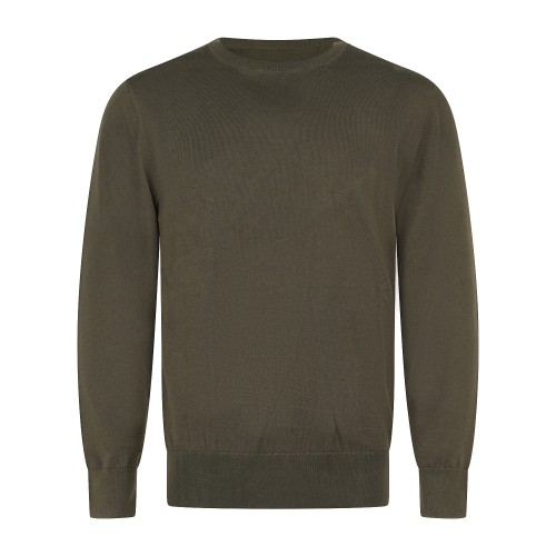 Roy Roger's - Maglione girocollo verde in cotone per uomo | rru502cv38xxxx