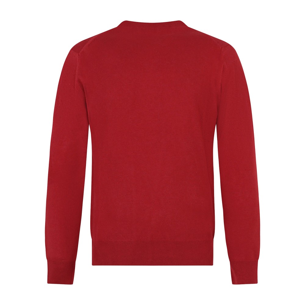 Roy Roger's - Maglione girocollo rosso in lana e cashmere per uomo |