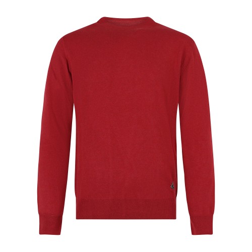 Roy Roger's - Maglione girocollo rosso in lana e cashmere per uomo |