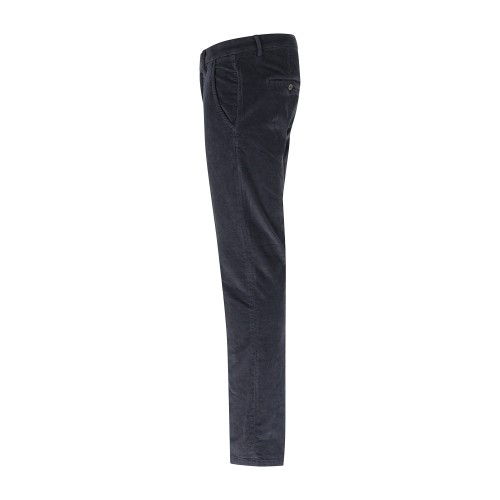 Roy Roger's - Pantalone New Rolf blu tasca a filo slim fit in velluto diagonale 2