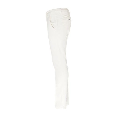 Roy Roger's - Pantalone New Rolf bianco tasca a filo slim fit in velluto 2