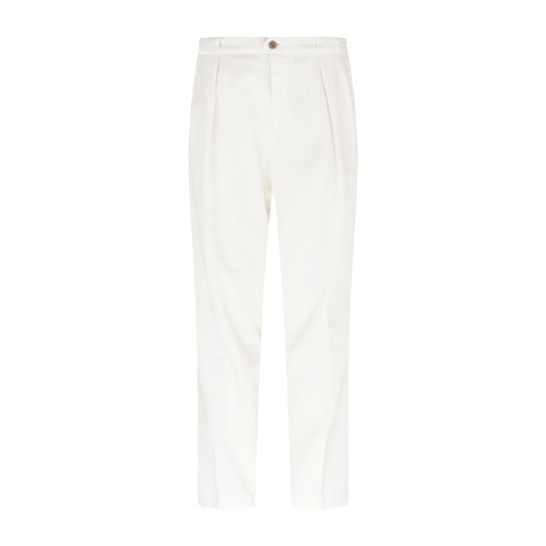 Briglia 1949 - Pantalone bianco Portobellos in velluto a coste per uomo |