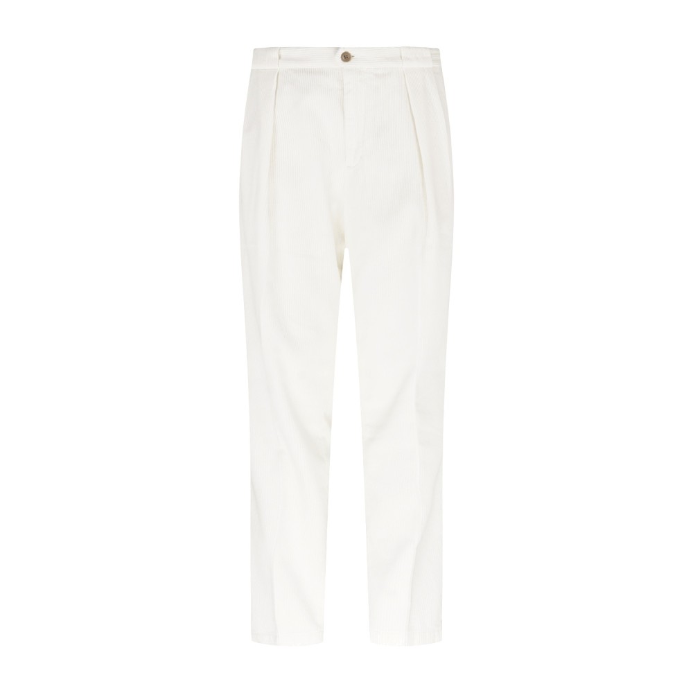Briglia 1949 - Pantalone bianco Portobellos in velluto a coste per uomo |