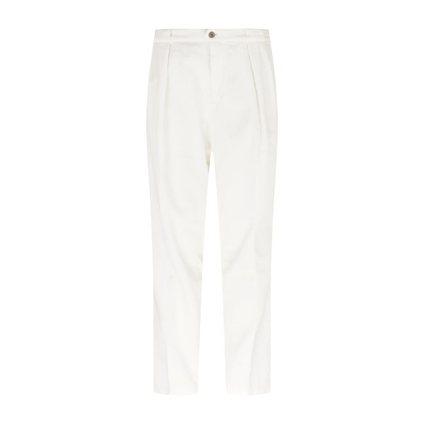 Briglia 1949 - Pantalone bianco Portobellos in velluto a coste per uomo |