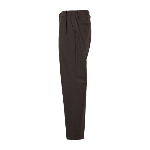 Briglia 1949 - Pantalone marrone Portobellos in lana Marzotto per uomo | 2