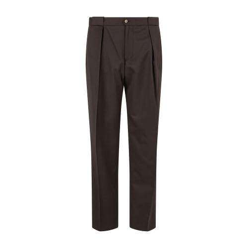 Briglia 1949 - Pantalone marrone Portobellos in lana Marzotto per uomo |