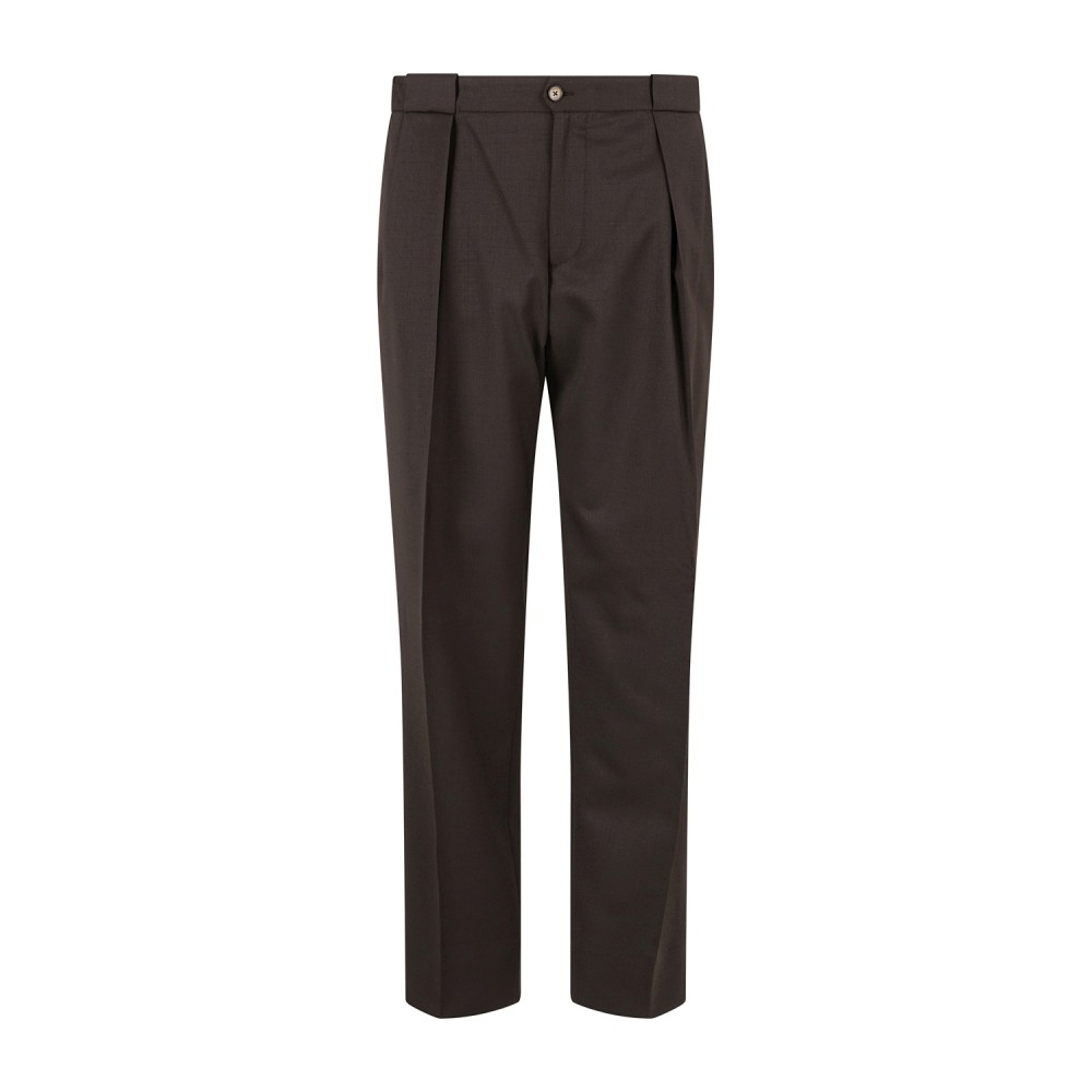Briglia 1949 - Pantalone marrone Portobellos in lana Marzotto per uomo |