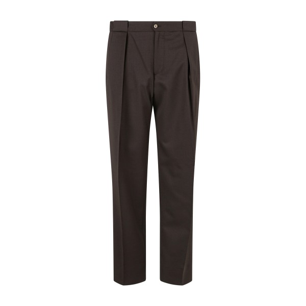 Briglia 1949 - Pantalone marrone Portobellos in lana Marzotto per uomo |