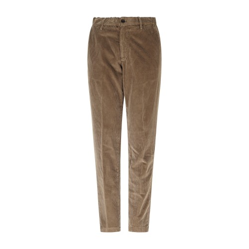 Briglia 1949 - Pantalone marrone Bg61 tasca a filo con vita elasticizzata in