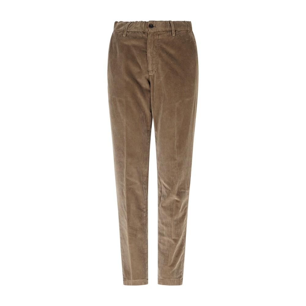 Briglia 1949 - Pantalone marrone Bg61 tasca a filo con vita elasticizzata in