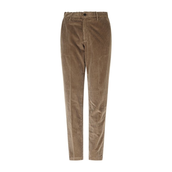 Briglia 1949 - Pantalone marrone Bg61 tasca a filo con vita elasticizzata in