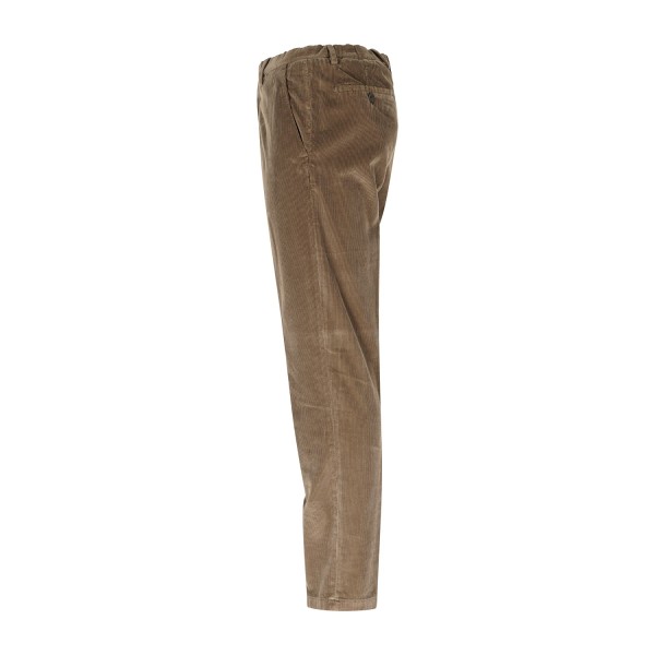 Briglia 1949 - Pantalone marrone Bg61 tasca a filo con vita elasticizzata in