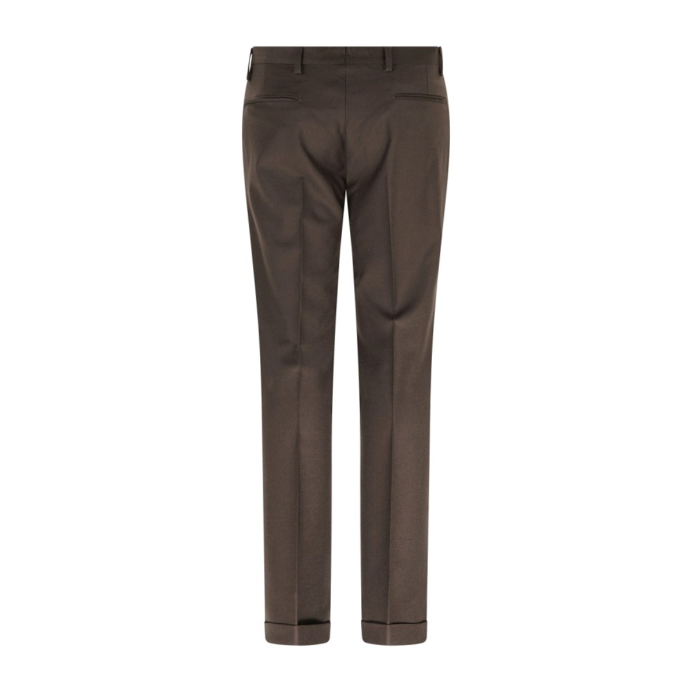Briglia 1949 - Pantalone marrone Bg03s tasca a filo in lana in tessuto