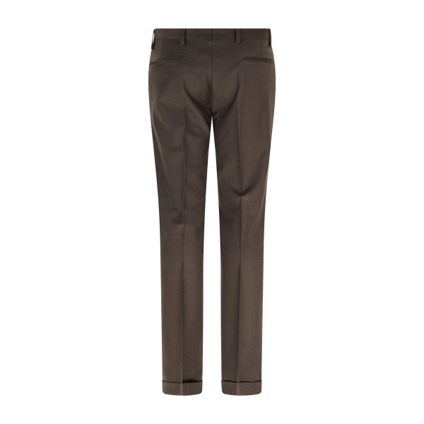 Briglia 1949 - Pantalone marrone Bg03s tasca a filo in lana in tessuto