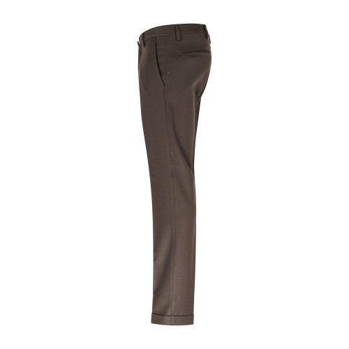 Briglia 1949 - Pantalone marrone Bg03s tasca a filo in lana in tessuto 2