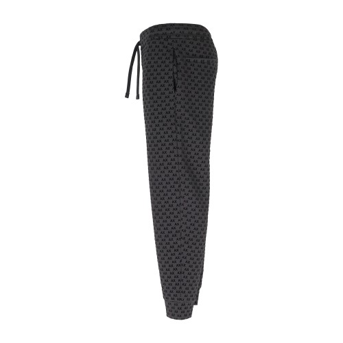 Armani Exchange - Pantalone tuta nero con stampa logo floccato all over regular 2