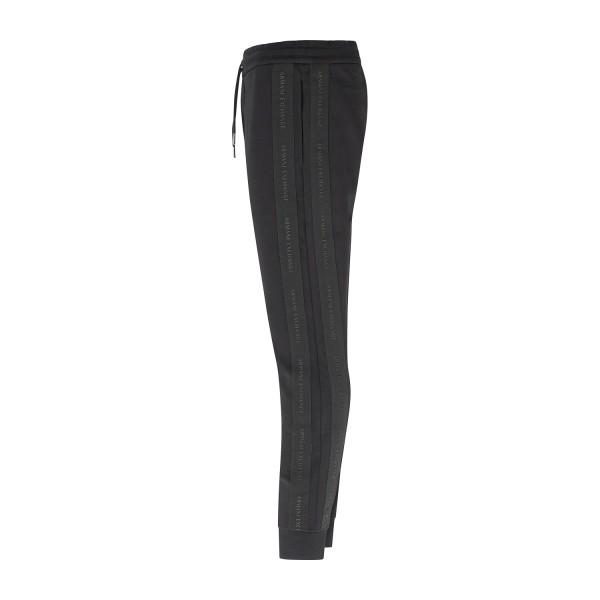 Armani Exchange - Pantalone tuta nero con bande regular fit per uomo | xm003145