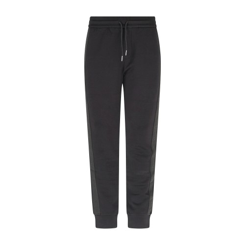 Armani Exchange - Pantalone tuta nero con bande regular fit per uomo | xm003145