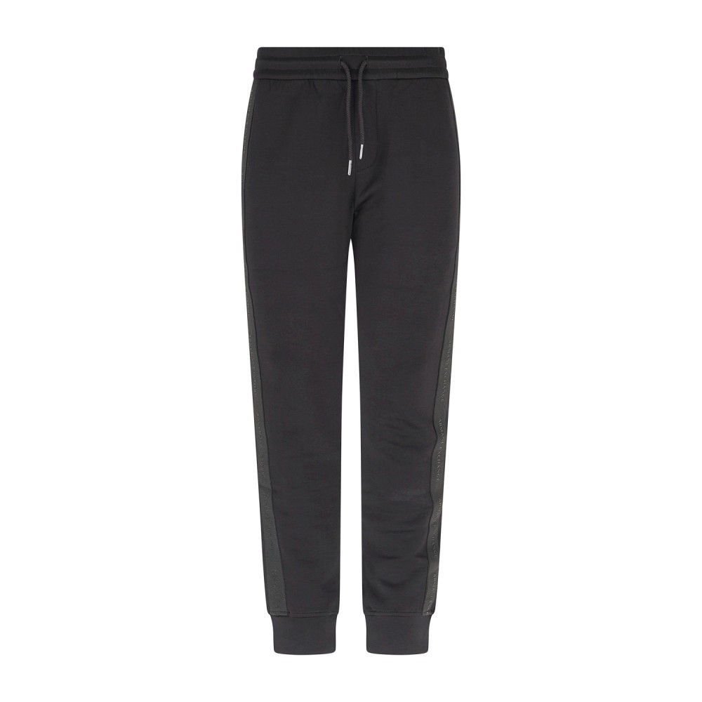 Armani Exchange - Pantalone tuta nero con bande regular fit per uomo | xm003145