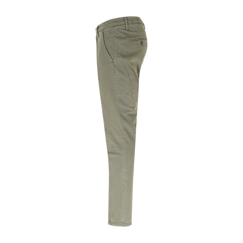 Roy Roger's - Pantalone New Rolf verde tasca a filo slim fit in gabardina per 2