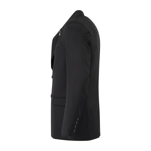 Richmond X - Giacca nera Pangar doppiopetto con vestibilità relaxed fit per 2