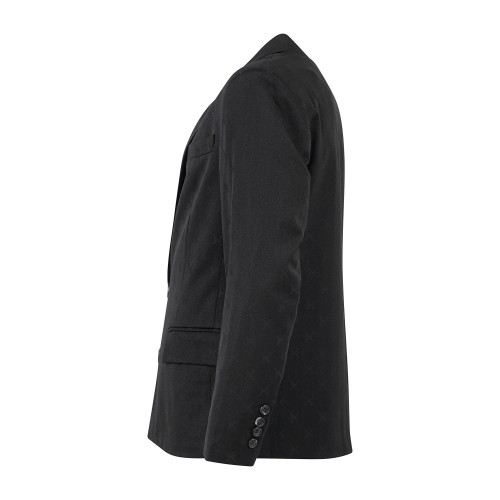 Richmond X - Giacca nera Nelam monopetto sartoriale con motivo distintivo all 2