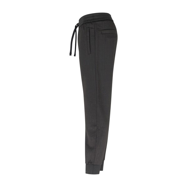 Armani Exchange - Pantalone tuta nero jacquard all over regular fit per uomo |