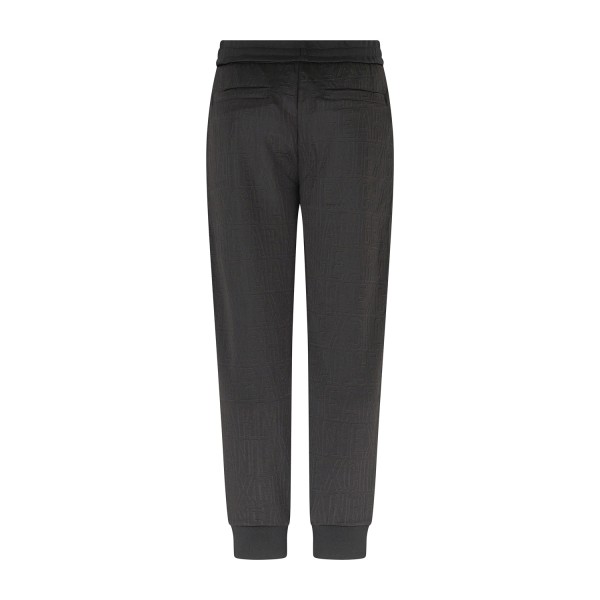 Armani Exchange - Pantalone tuta nero jacquard all over regular fit per uomo |