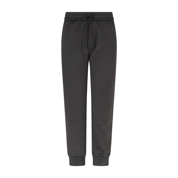 Armani Exchange - Pantalone tuta nero jacquard all over regular fit per uomo |